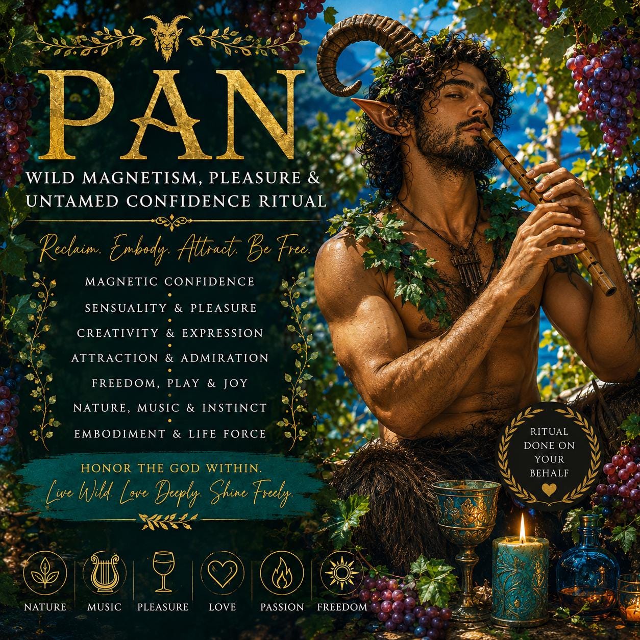 PAN | Wild Magnetism, Pleasure & Untamed Confidence Ritual