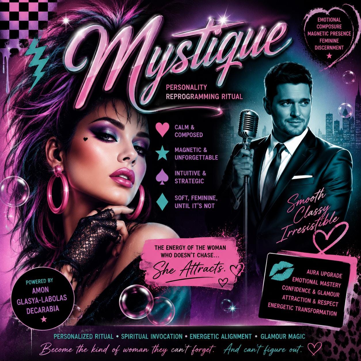 Mystique | Personality Glamour Ritual aka: “Why am I suddenly calmer, hotter, harder to manipulate, and lowkey allergic to nonsense?”