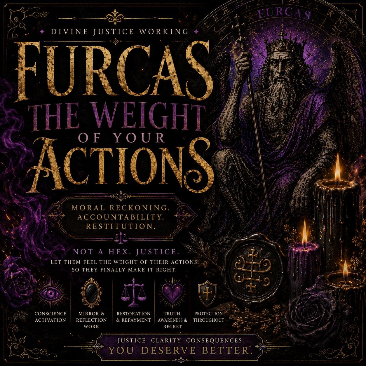 Furcas: The Weight of Your Actions™ | Divine Justice, Moral Reckoning & Restitution Ritual