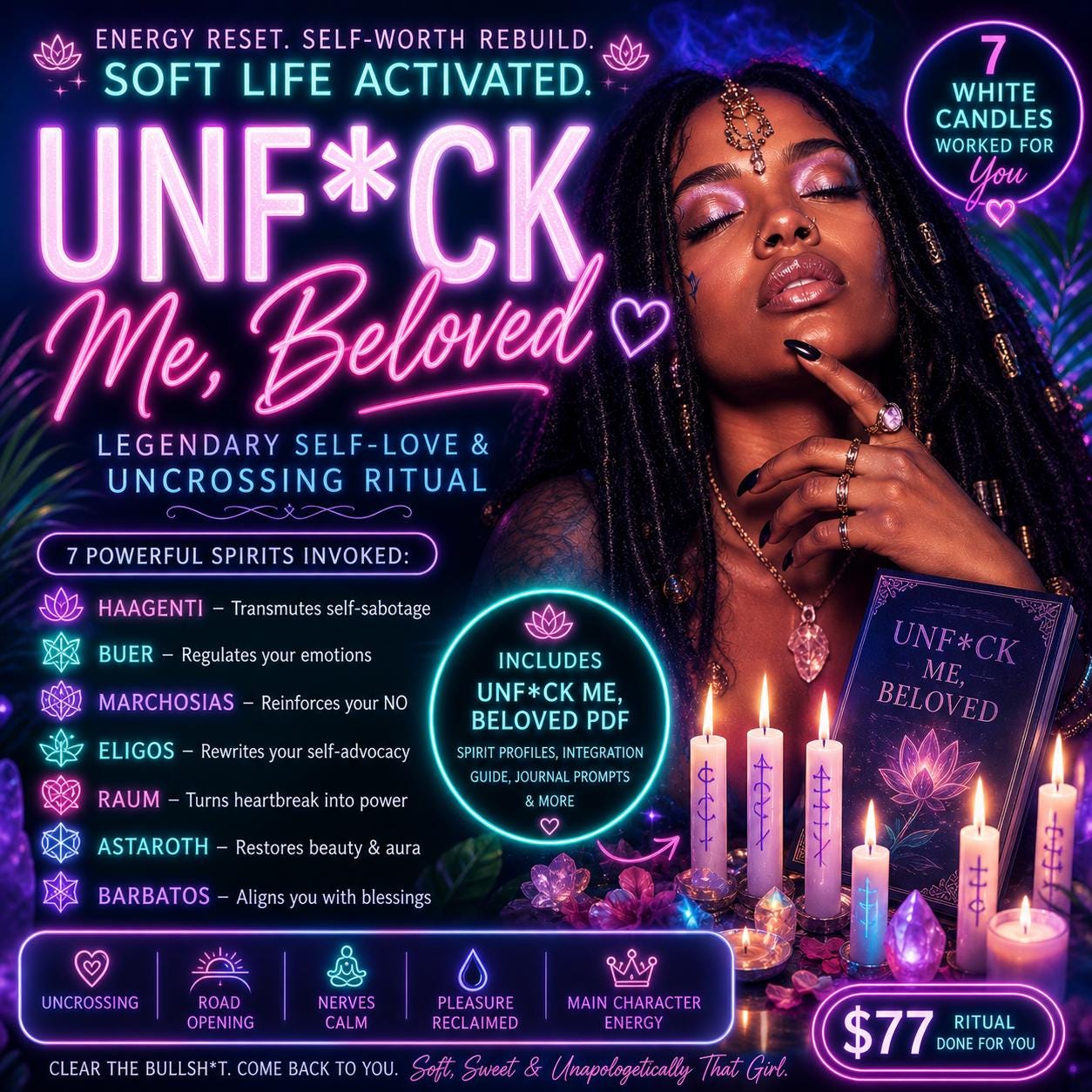 Unf*ck Me Beloved | Energy Reset, Uncrossing & Self Worth Ritual | Road Opener + Soft Life Alignment Spell